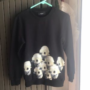 Givenchy Paris 100% Cotton Sweater w/ Skull Design